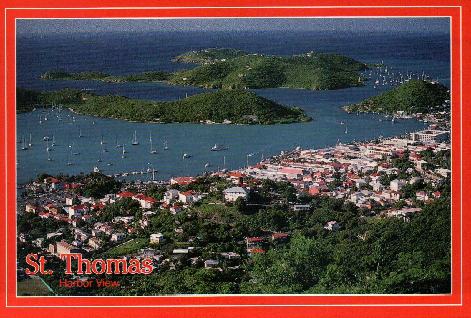 Charlotte Amalie Harbor, St. Thomas, Us Virgin Islands, Caribbean --- Postcard