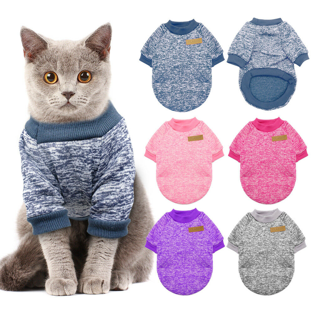 Cat Clothes For Cats Warm Winter Kitten Clothes Coat Kitty Sweater For Cold Day