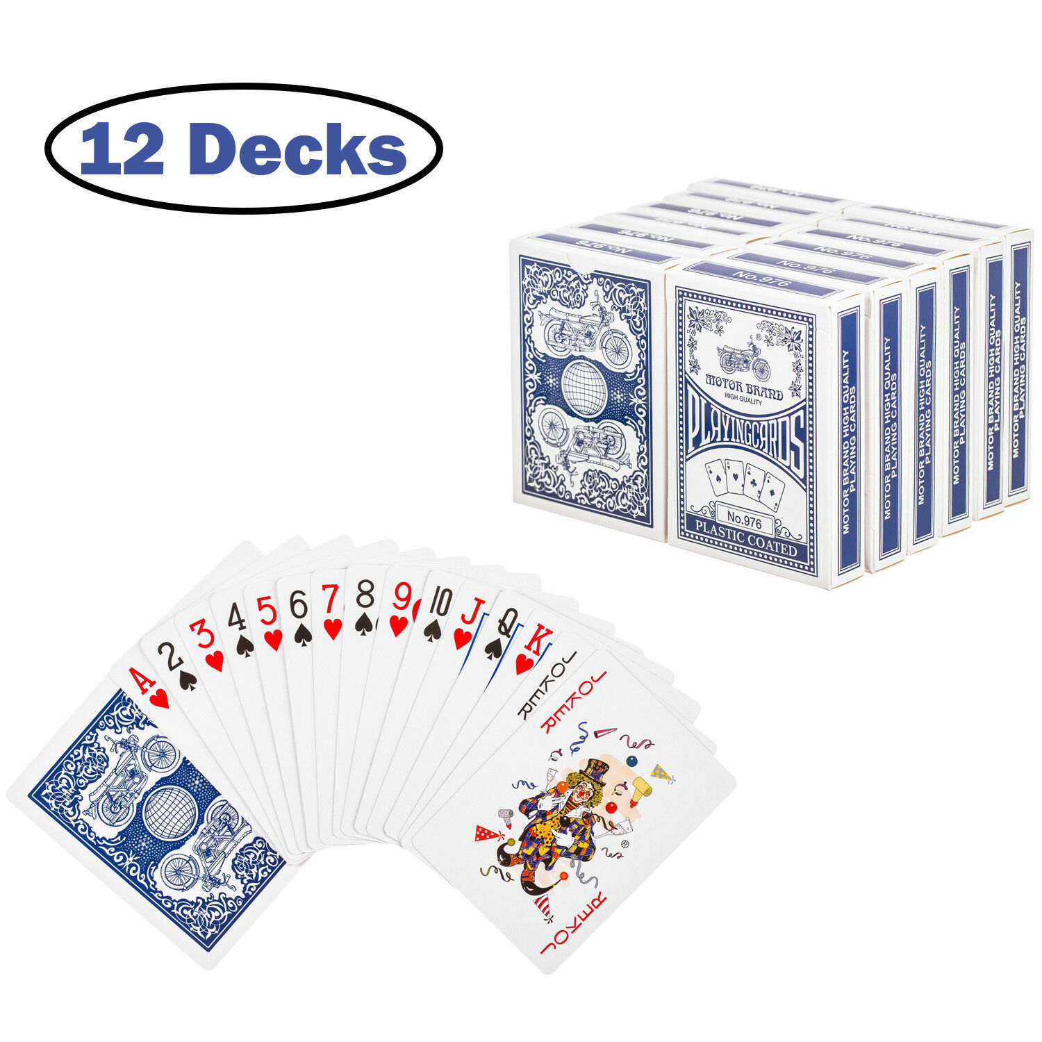 Otron Playing Cards, Poker Size Standard Index, 12 Decks Of Cards, Casino Grade.