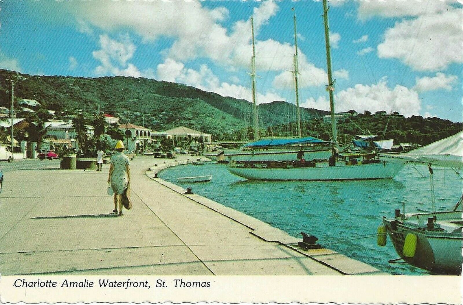 Charlotte Amalie Waterfront, St. Thomas, Us Virgin Islands Unposted Postcard #2