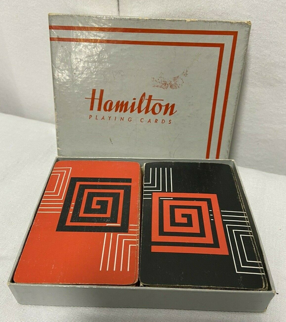 Vintage 2 Decks Hamilton Plastic Coated The United States Playing Cards