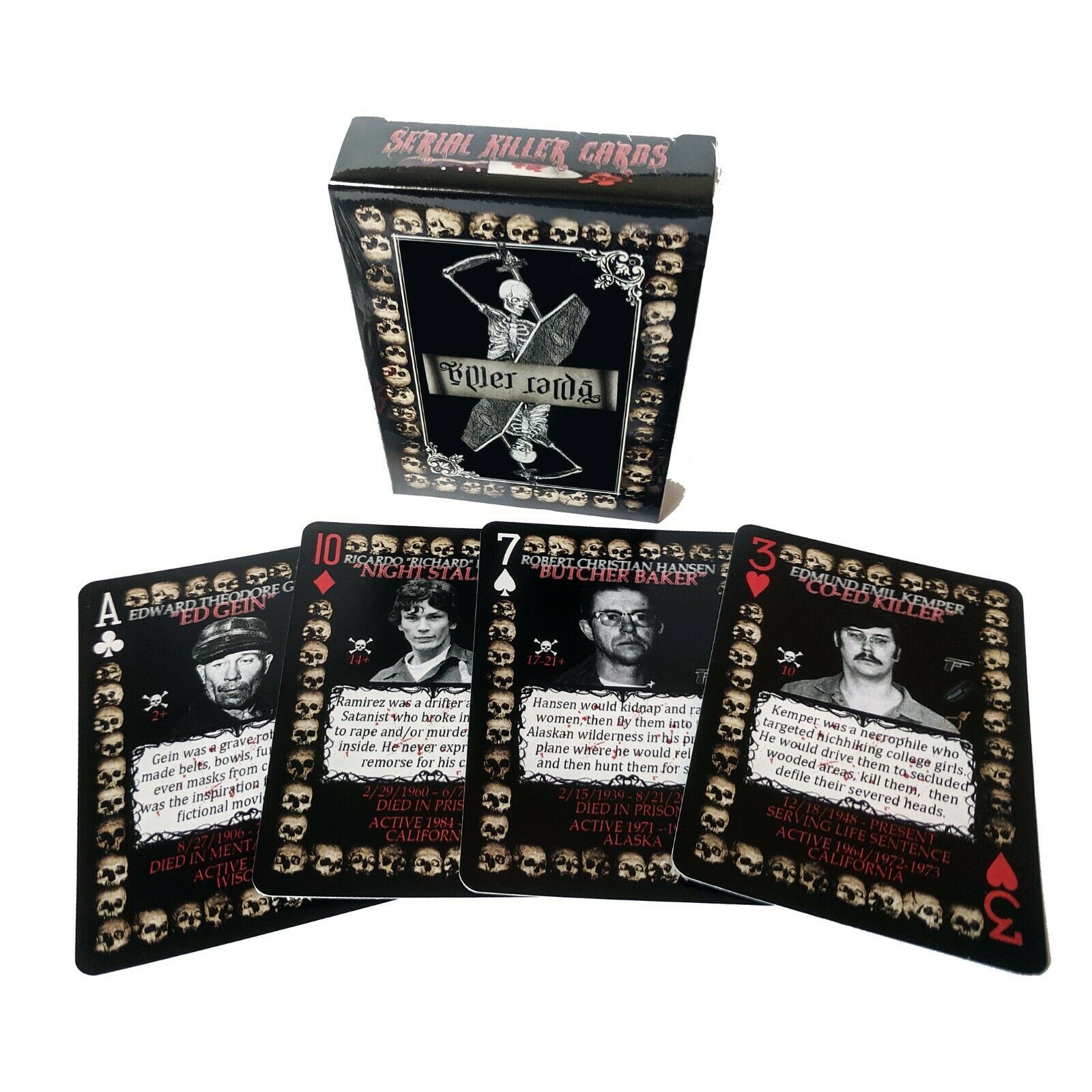 Serial Killer Playing Cards - Deck Of 54 Unique American Serial Killers