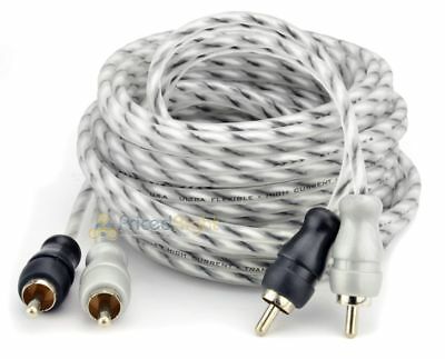 Bullz Audio 18 Ft Rca Cables Car Stereo Twisted Interconnect Cable Wires Audio