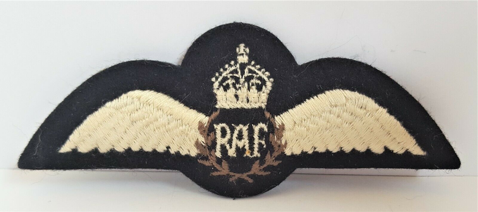 Wwii Raf Royal Air Force Wings Crown Padded Patch Vintage Ww2